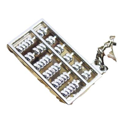 可拨动金属迷你算盘模型挂件