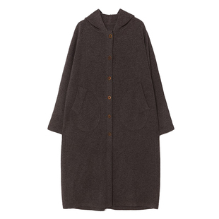 Say Ya【幻】拾年千克 重磅连帽山羊绒大衣 长款