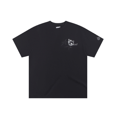 BURNIN*复古油墨印刷slogan短袖T恤休闲宽松纯棉上衣男款2026新款