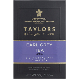 英国原装进口Taylors泰勒英式茶豪门伯爵红茶佛手柑味红茶袋泡茶