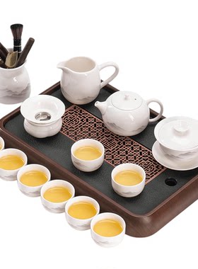 白瓷功夫茶具套装家用整套