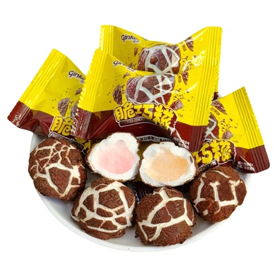 冻干巧克力涂层夹心棉花糖