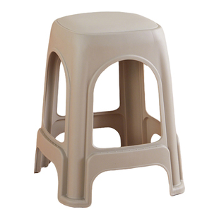 加厚塑料凳子成人方凳软包凳客厅家用餐桌椅子结实耐用可叠放高凳