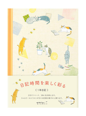 【T&S Studio】日本 midori自由人生日记本三年五年记事刺绣彩绘