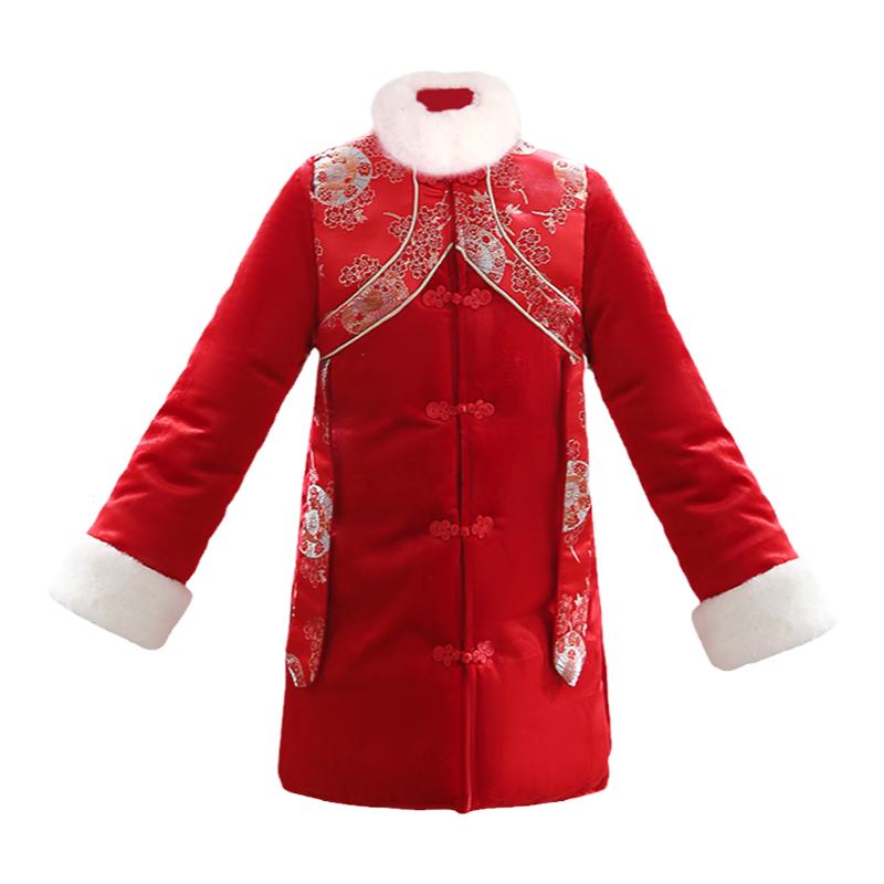女童唐装汉服拜年服喜庆冬季加厚
