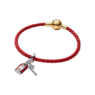 [新年礼物]Pandora潘多拉小金龙手链套装红色好运福袋红绳招财猫