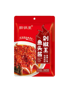 醉锅里剁椒王鱼头酱炒菜辣椒酱