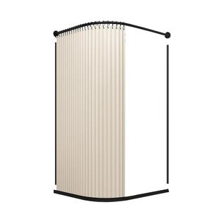 磁吸浴帘套装免打孔浴室弧形干湿分离卫生间隔断帘高档防水布折叠