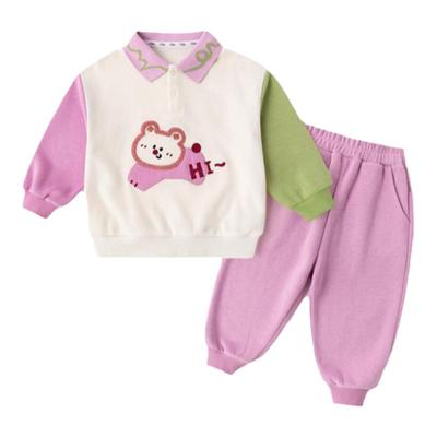 嘟嘟家儿童套装春季男童POLO卫衣宝宝裤子两件套女童卡通衣服春秋