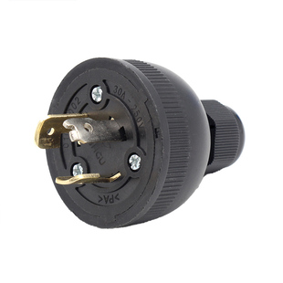 发电机配件大全汽油发电机专用插头插座美式三孔铜脚欧式柴油机