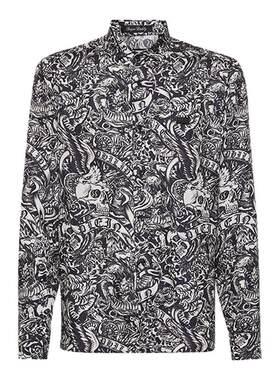 PHILIPP PLEIN 男士TATTOO丝质印花衬衫