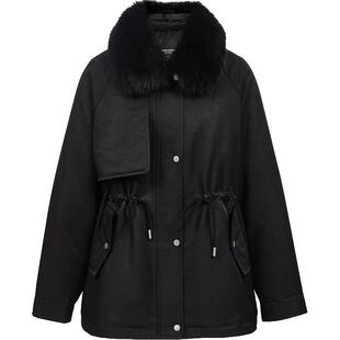 Vero Moda奥莱羽绒服女冬季新款90白鹅绒狐狸毛工装羽绒高级优雅