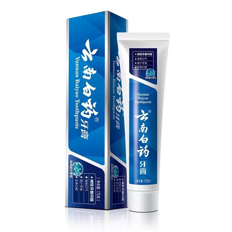 云南白药留兰香牙膏清新口气