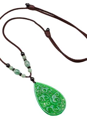 原创玉如意项链翡翠毛衣链