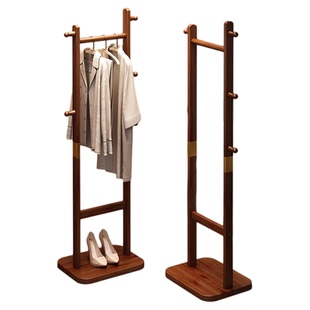 实木挂衣架落地卧室小型床边放脱下的衣服不占空间衣服挂架衣帽架