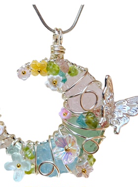 蓝屿水晶保色铜线手工绕线制作