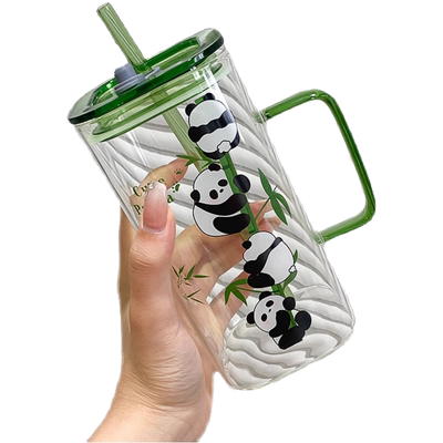 霄仙子高硼硅通用是印花玻璃杯子