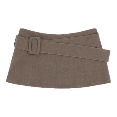 辣妹宽腰带短款直筒半身裙女夏