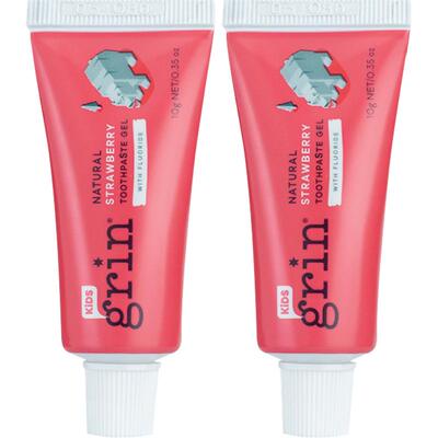 grin儿童含氟牙膏草莓味20g