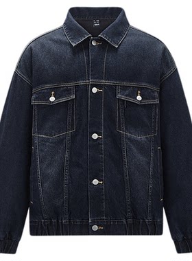 森马复古外套夹克牛仔羽绒服男款