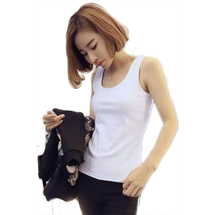 纯棉背心女内搭打底白色上衣女士夏2025小吊带黑色短款无袖外穿潮