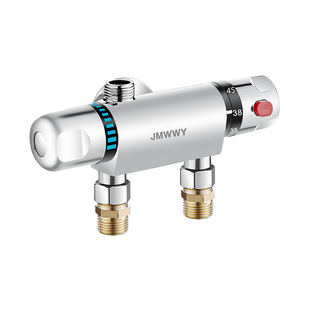 全铜智能恒温混水阀明装冷热控温龙头电热水器太阳能淋浴花洒开关