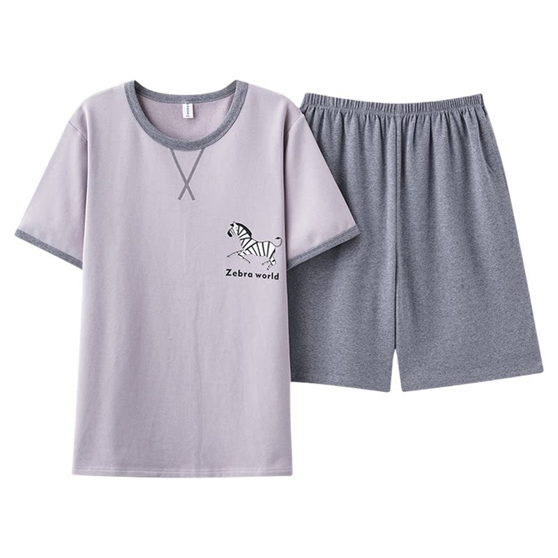 春夏秋男士短袖闲家居服睡衣薄款