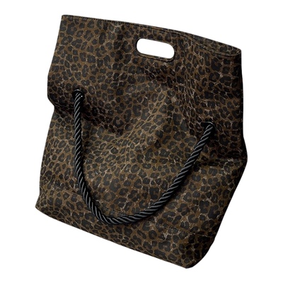 豹纹帆布托特包斜挎包大容量