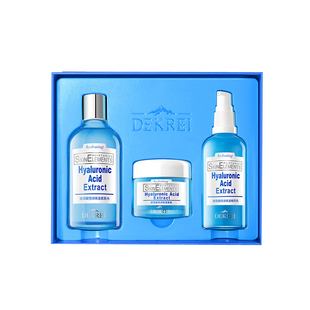 迪凯瑞DEKREI玻尿酸补水保湿滋润套装淡化细纹干纹增弹面部水乳霜