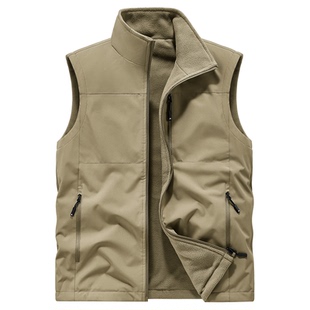 马甲印字logo男女加厚马夹多口袋摄影广告团队工作服保暖工装马甲