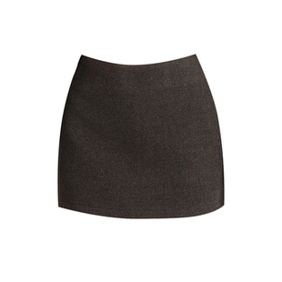 灰色高级感A字毛呢裙女秋冬季高腰气质包臀裙小个子显瘦呢子短裙