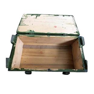 退役旧木箱工具箱储物箱弹药箱子弹箱CS场地装饰军绿色实木炮弹箱