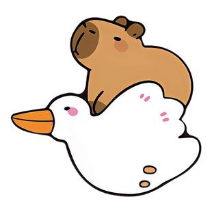 卡皮巴拉儿童房间布置墙面装饰卧室门贴画改造卡通遮丑墙贴海报壁