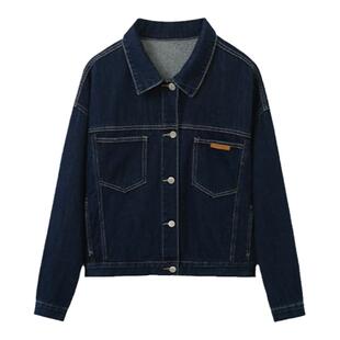 小小家宽松竹节棉牛仔外套22新款小个子小码休闲短上衣女150xs