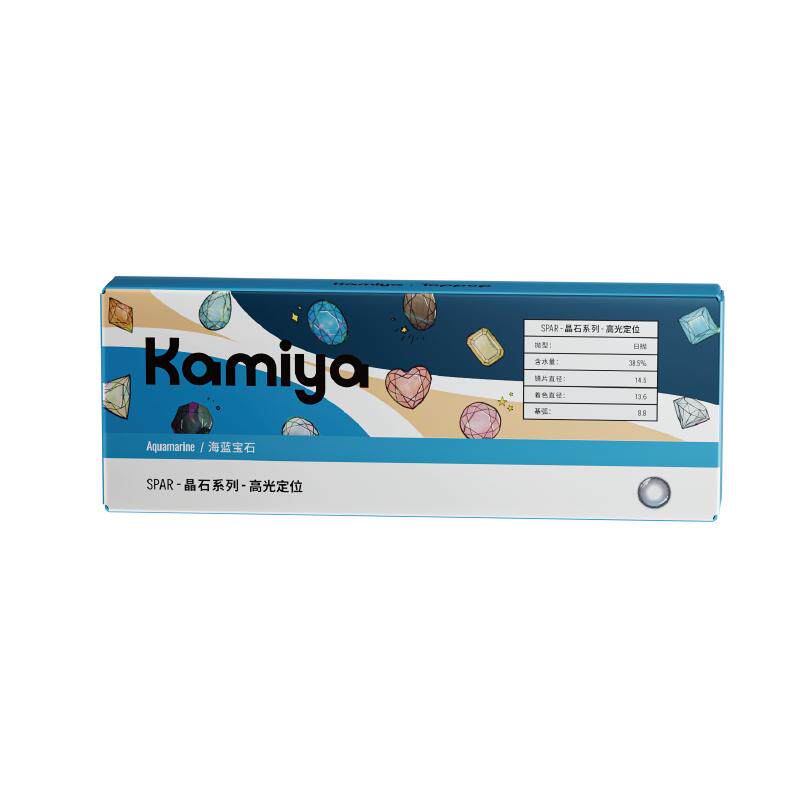 59元10片kamiya高光定轴日抛蓝色美瞳