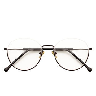 下半框女近视镜可配度数上无框素颜架大圆框边框倒眼镜框男高级感