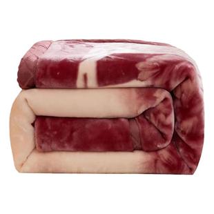 超厚拉舍尔毛毯双层加厚双人可机洗冬季法兰绒简约单人床上单人毯