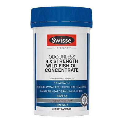 swisse深海鱼油omega3高浓度rTG成人中老年鱼肝油软胶囊官方正品