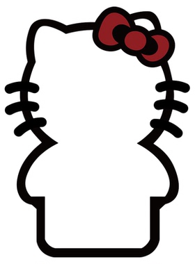 HelloKitty网红打卡镜子贴主题拼豆店墙面装饰修蛋糕甜品氛围布置