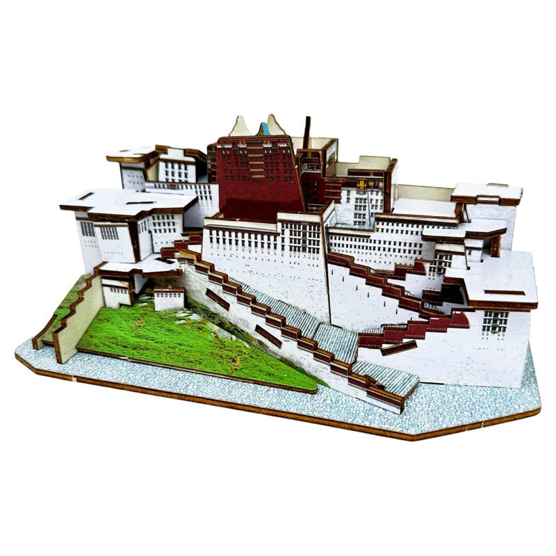 木质布达拉宫3D立体拼图