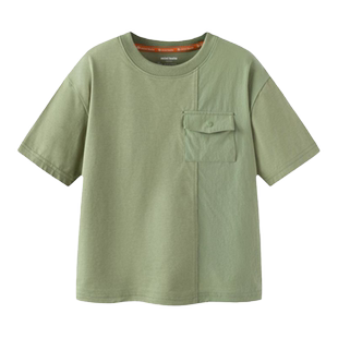 迷你巴拉巴拉男童短袖T恤夏季新款速干凉感亲子装宽松半袖上衣小