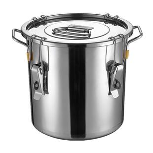 不锈钢密封桶304食品级大容量加厚圆桶密封罐缸商用米桶面桶特大