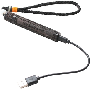 父亲节礼物黑檀木点香器古代吹气火折子充电防风电子点烟器打火机