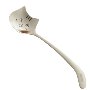 肆月咖啡勺小勺子搅拌长柄家用精致杯子用陶瓷喝汤高颜值个人专用