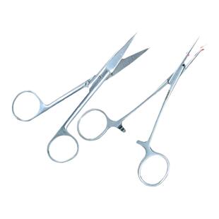 医用不锈钢止血钳持针器宠物拔毛钳医用手术剪拆线剪直弯包邮