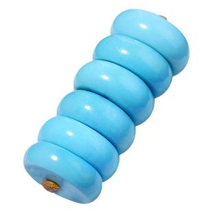 原矿湖北高瓷蓝绿松石隔片隔珠垫片108颗金刚星月佛珠手串DIY配饰