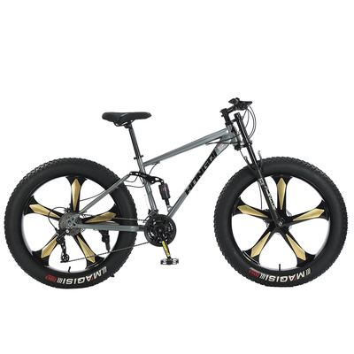 高碳钢宽轮胎红旗山地车