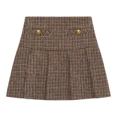 RBIGX瑞比克童装冬季新款潮流韩版贵族百搭裙子女童百褶短裙