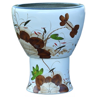 景德镇陶瓷鱼缸落地客厅大号盆乌龟缸睡莲碗莲养鱼养花缸盆缸庭院