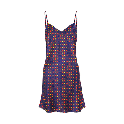 真丝印花重磅真丝吊带睡裙